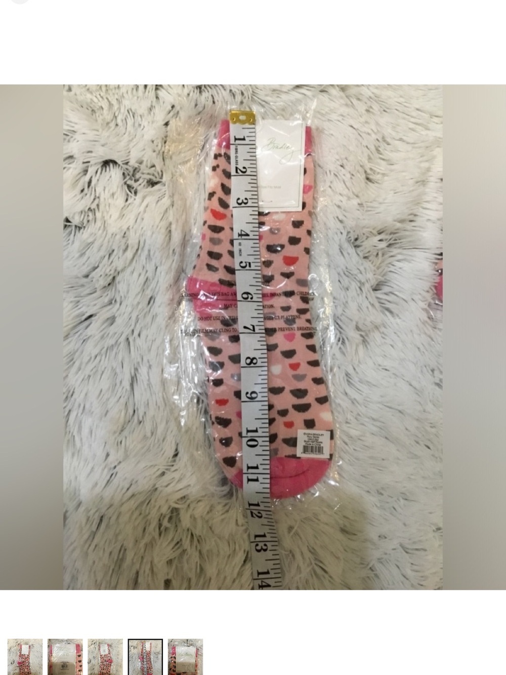 Vera Bradley Foxy Socks Blush Half Moons Pink One Size Fits Most NWT - Picture 6 of 9